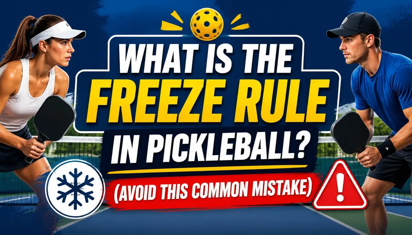 What is the freeze rule in pickleball? Beginner players learning the two-bounce rule to avoid common gameplay mistakes.