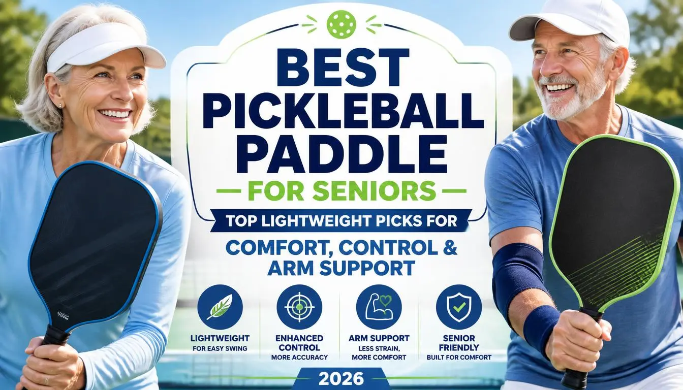 Best pickleball paddle for seniors with lightweight carbon fiber paddle on an outdoor pickleball court